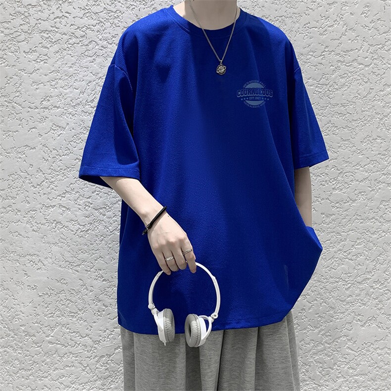 华夫格t恤男短袖男大码五分袖大皂风HT73395-P22,男装T恤,电商A040