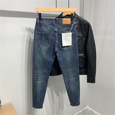 B230秋季新款深蓝色做旧牛仔裤男长期款7708P85，男装牛仔裤，电商B230