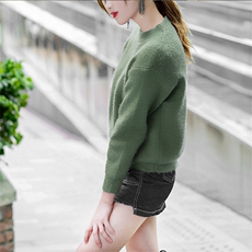 针织衫时尚舒适潮流简约休闲纯色2020年冬季长袖宽松，女装针织衫/毛衣，奕阳依阁