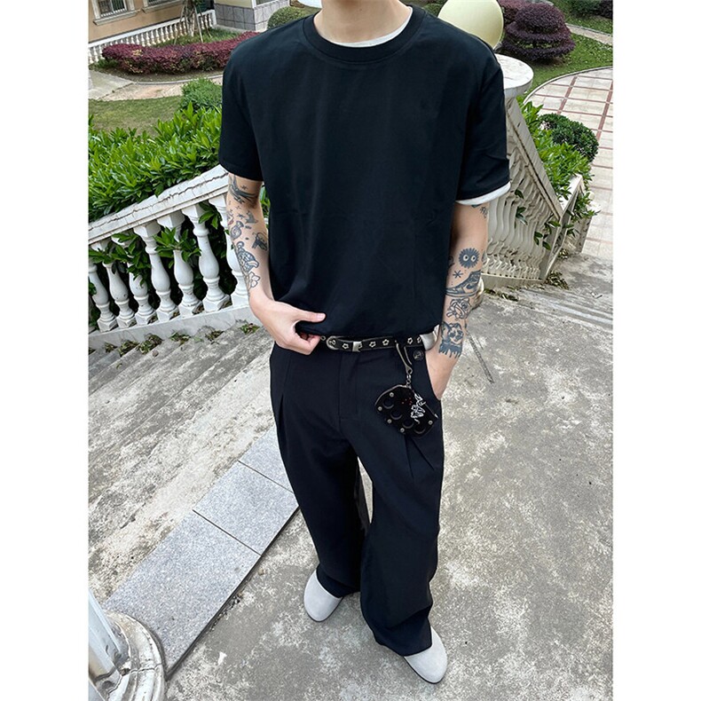 微喇拖地休闲裤D328-AK7716-P68,男装休闲裤,电商D328