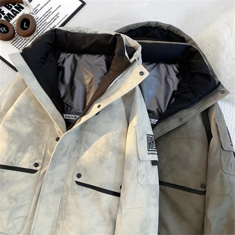 79010-P268脏脏潮牌青少年男女羽绒服宽松冬季男情侣装连帽,男装羽绒服,电商D310B