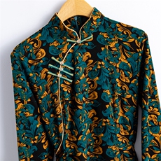 水衣源659款针织提花气质旗袍长裙（面料弹性好，可作打底），女装汉服/婚纱/旗袍/礼服，水衣源