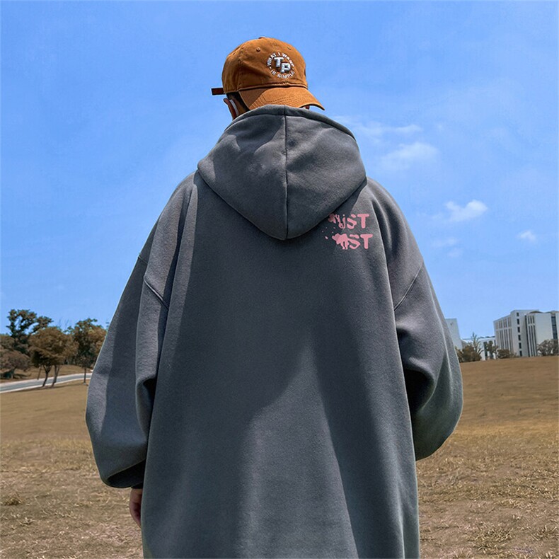 抖音得物供货可提供视频春装重磅美式宽松连帽卫衣DL2401,男装卫衣,电商A486-1