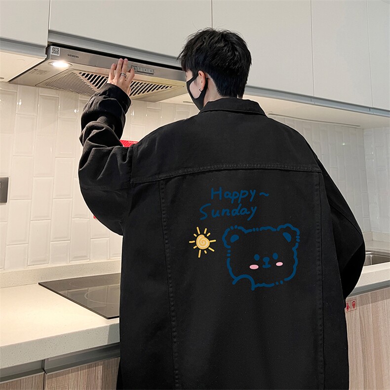 牛仔夹克男大码牛仔外套男茄克NJ77309-P60加绒款-P75,男装夹克,电商A040