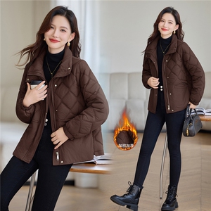 现货轻薄短款棉服女棉衣图片