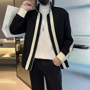 秋冬立领运动外套拼接撞色上衣开衫青年夹克JK006-P63图片