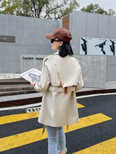 春装新款，风衣外套，女装风衣，红雀纺