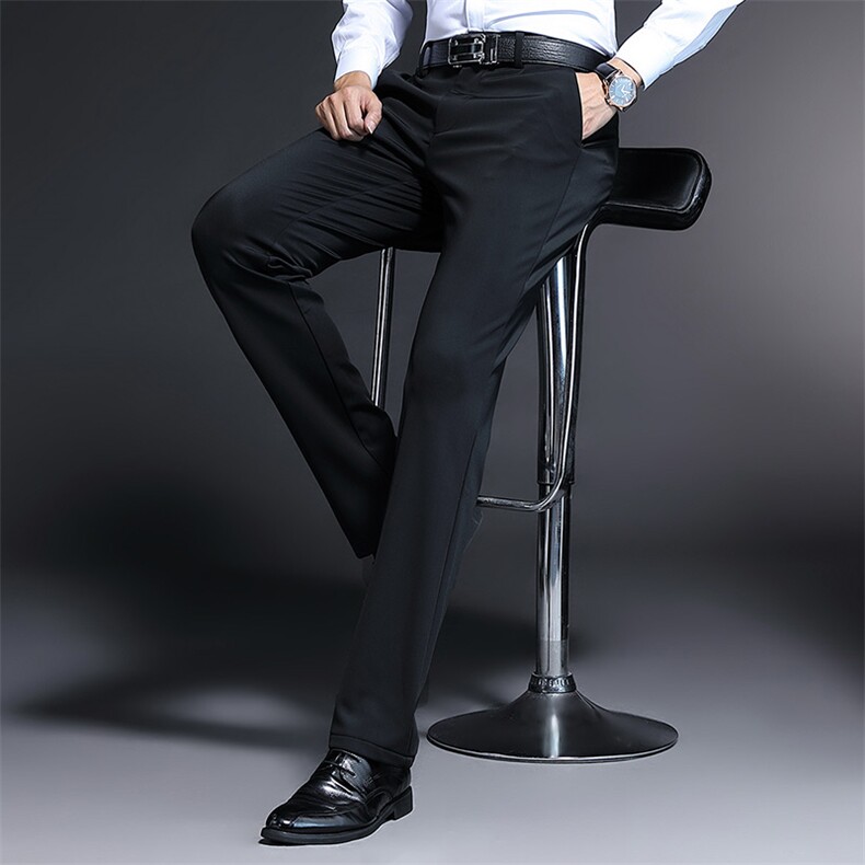 西裤春夏季新款宽松百搭直筒西裤中青年男士商务休闲裤男士西装裤，男装西裤，电商B212（原钱塘6029）