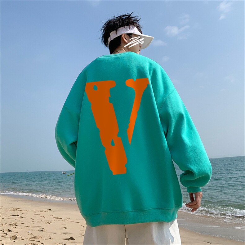 ！22秋季新款宽松大码港风橙色大V卫衣WY1912-P28控48,男装卫衣,星座508（原C305）