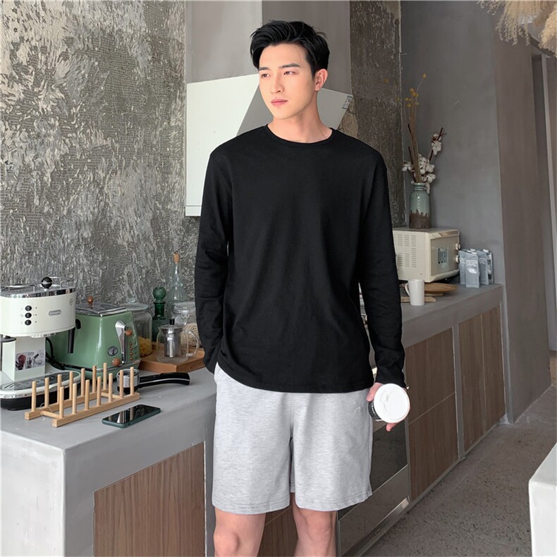 XZ1202-A260-P35数据款韩版轻奢风冰丝坠感长袖薄款T恤男,男装T恤,星座1602（原101B）