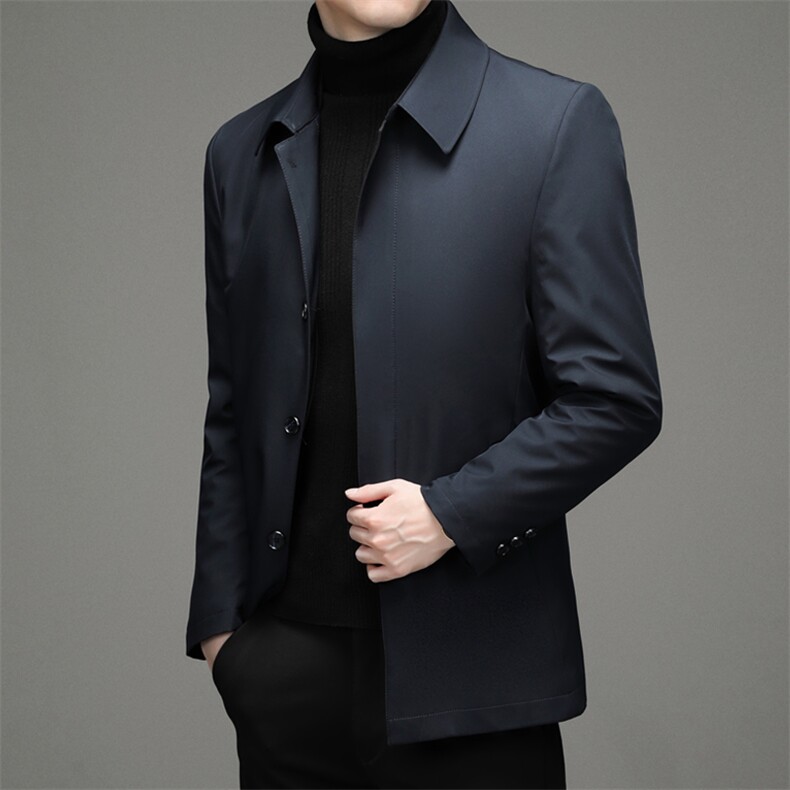 DZ32133钱塘2020-3中年男士冬季厚款商务休闲翻领羽绒服P185，男装羽绒服，钱塘207-3