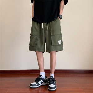 工装短裤男夏季男士休闲裤潮流直筒贴标大口袋A266-TYK2331-P35图片
