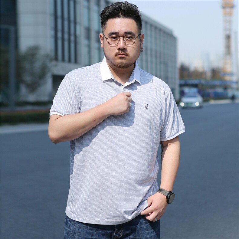 男士短袖T恤夏季薄款休闲上衣半袖体恤衫POLO衫加肥大码1902款,男装T恤,星座802