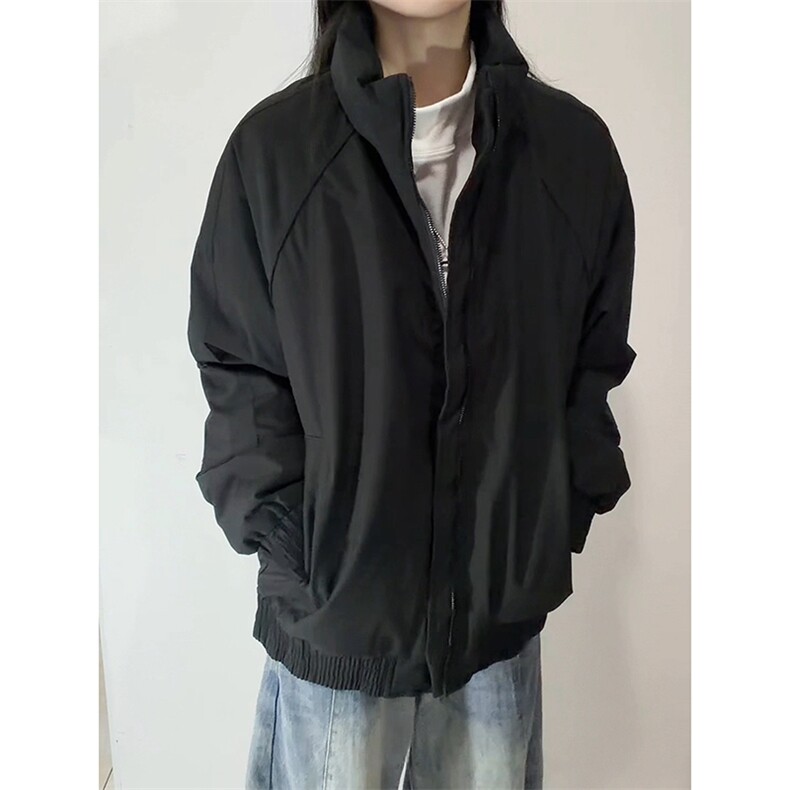 现货美式高街休闲夹克冬季三防立领纯色户外工装加厚棉服外套,男装夹克,电商A486
