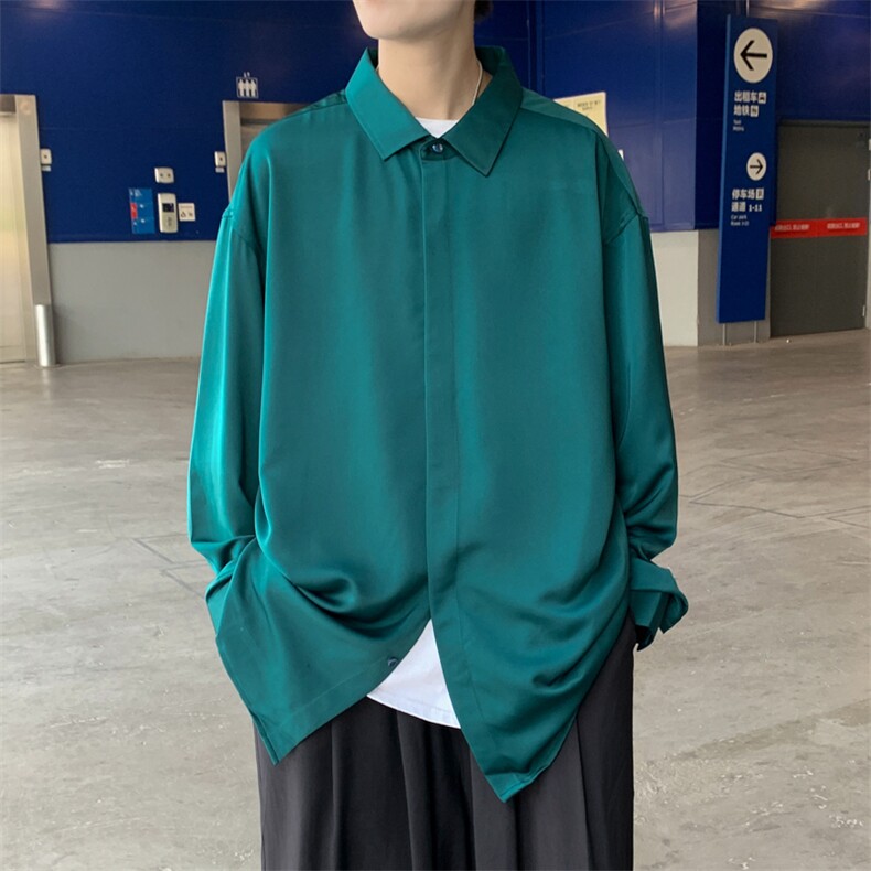 暗扣  禁欲系韩INS气质复古垂感免烫衬衫/A338-1 C15 P50 控68图片