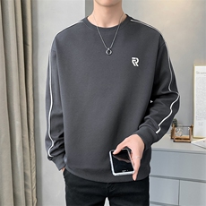 秋季男士休闲时尚圆领刺绣套头卫衣打底衫YD6132-P48，男装T恤，星座310B-3