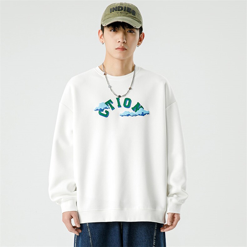 【新品】8807-P412026年春季新款圆领卫衣男休闲宽松百搭上衣,男装卫衣,星座1206-1（原A206-1）