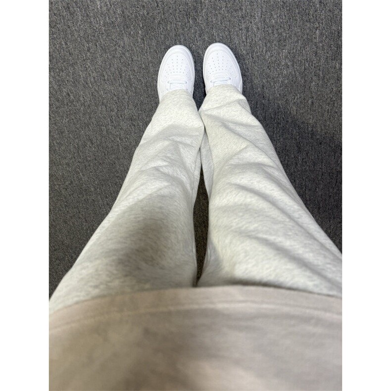 CXWK30HH-特P65毛巾刺绣花灰色卫裤男宽松直筒微喇休闲裤,男装休闲裤,星座1007（原301D）