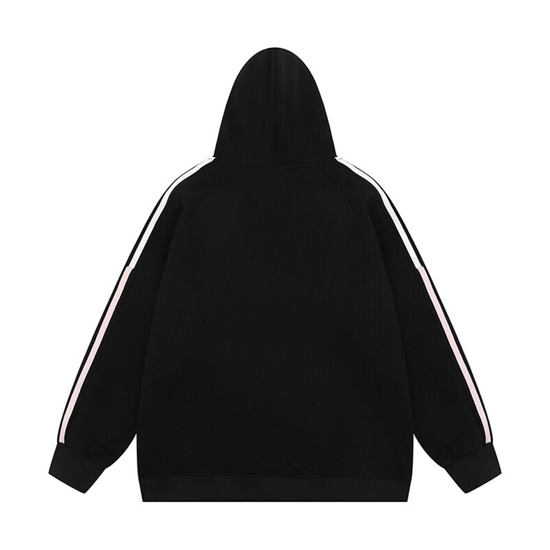 光板得物\唯品二开三条杠撞色拼接插肩袖连帽卫衣A71P38,男装卫衣,电商A247