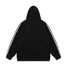 光板得物\唯品二开三条杠撞色拼接插肩袖连帽卫衣A71P38，男装卫衣，电商A247