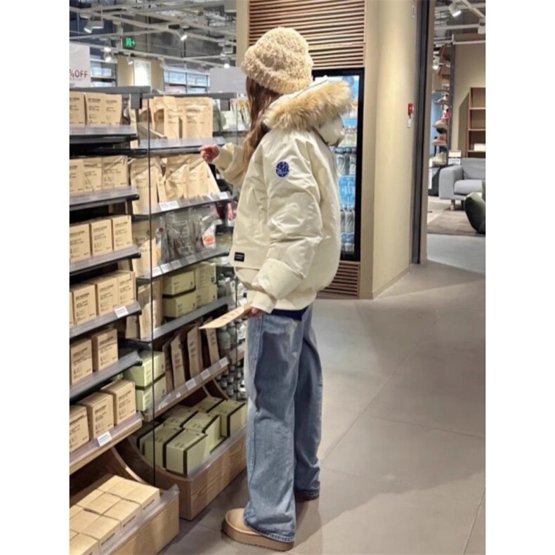 25@美式复古大毛领工装羽绒棉服外套秋冬派克服棉衣H993-P109网图,男装棉衣,电商B245