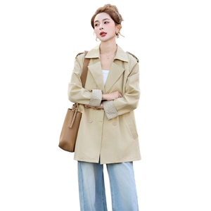 韩系设计感小众风衣外套女2025秋季新款时尚气质中长款显瘦百搭潮图片