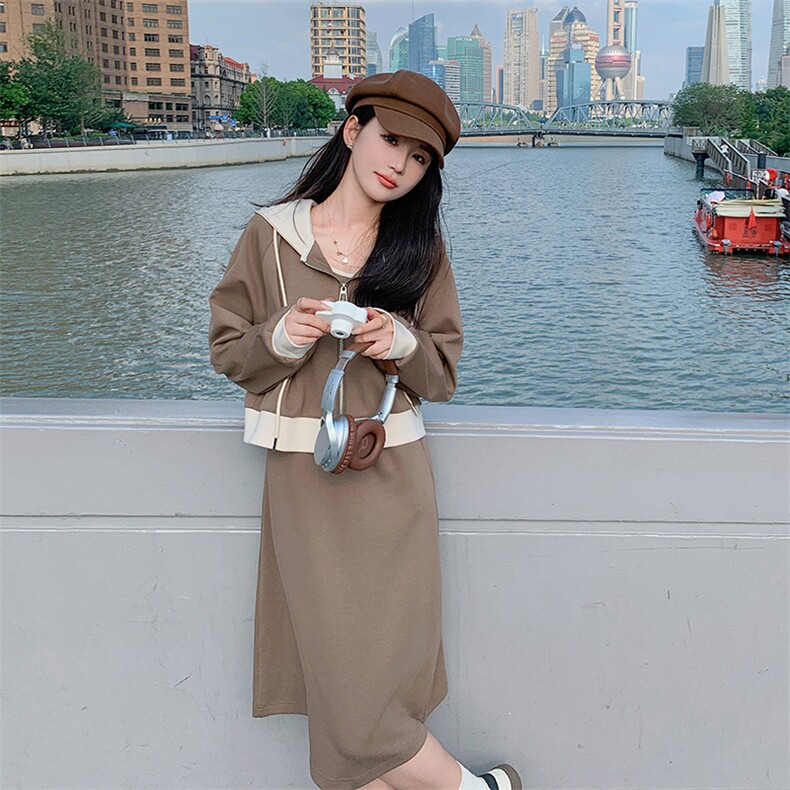 2023年秋季连衣裙卫衣套装B190-82398-P150-K208,女装套装/套裙,一九零
