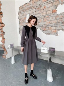 【现货】秋季新品 英伦风连衣裙图片