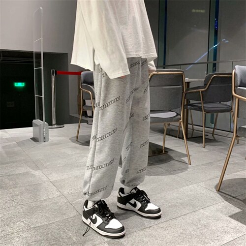 新款高街裤子男韩版潮流运动痞帅休闲裤潮牌百搭束脚裤k3190-p35,男装休闲裤,星座1008-2