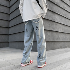 夏季高街牛仔裤直筒B342-NK13-P50控68，男装牛仔裤，电商B342