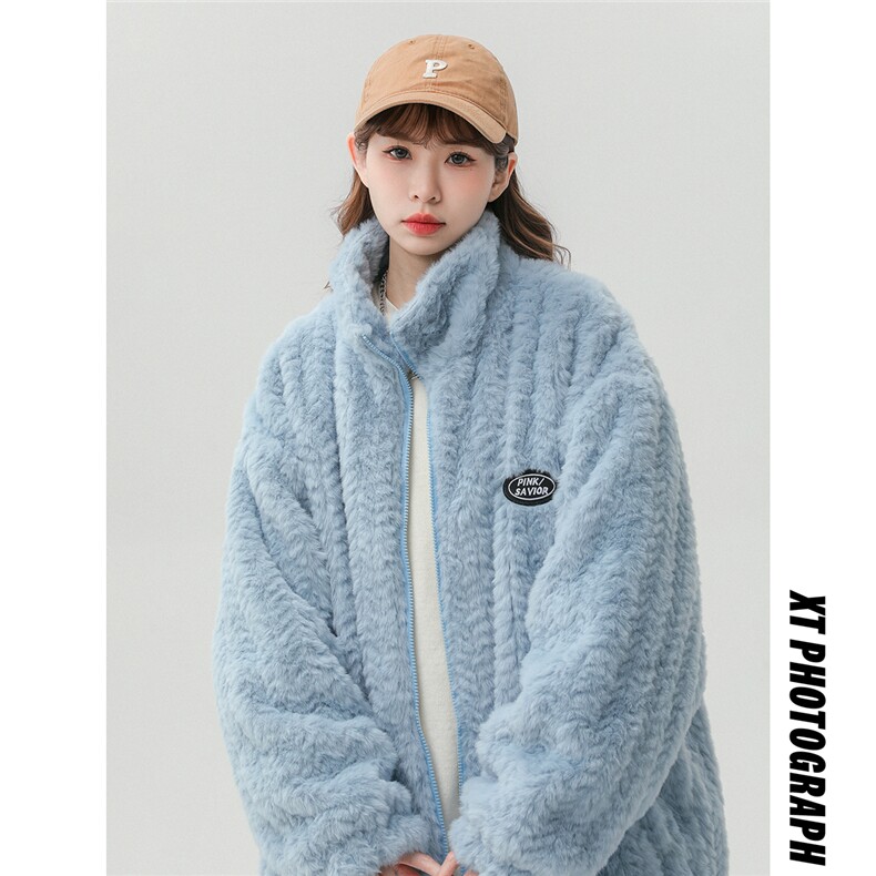 兔毛棉衣外套加厚棉服厚夹克港风日系棉袄1016-1W65P145K188,男装夹克,星座1016-1（原电商B408-1）
