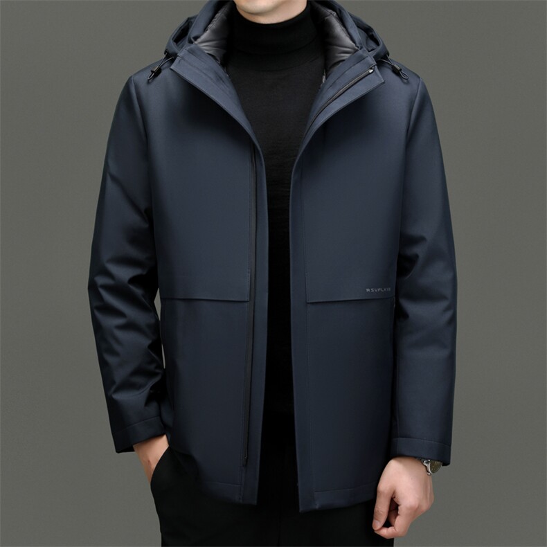 BN23797钱塘2020-2商务百搭冬季厚款中年男士90鹅绒羽绒服P240图片