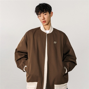 1定制螺纹字母刺绣大码M-5XL夹克男100%聚酯纤维JK77944P85控138图片