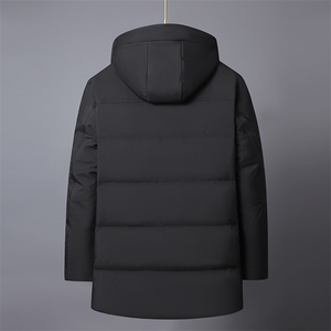 主推可拆卸帽中老年羽绒服外套男加厚爸爸装白鸭绒羽绒服大衣图片