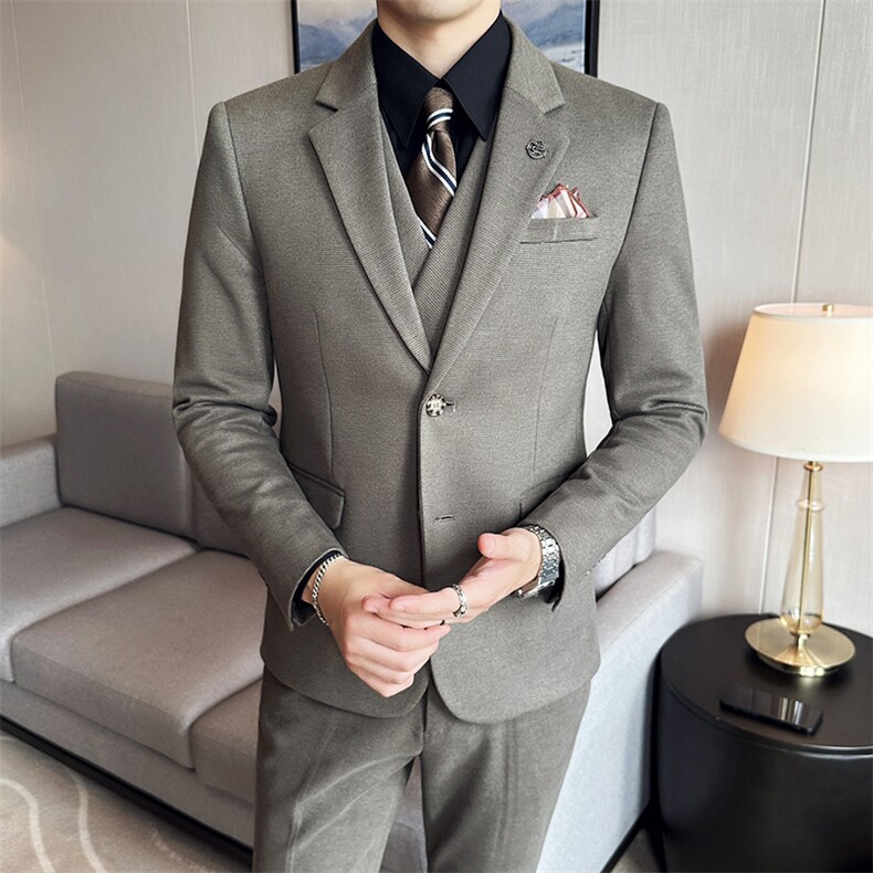 2026秋季新西装套装修身休闲商务三件套西服男士礼服KTZ1851-P335,男装西服套装,星座1105-3