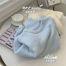 1506A/GU20/P60中长款天蓝色宽松大码针织衫，男装针织衫/毛衣，星座1506A