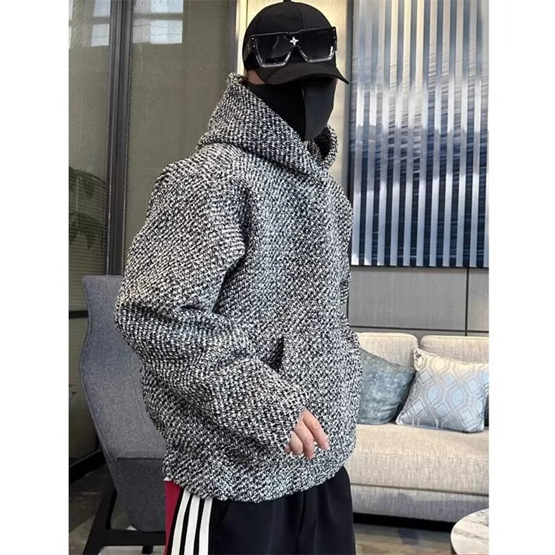 JY727-P51 卫衣男连帽港风宽松潮牌百搭外套图片