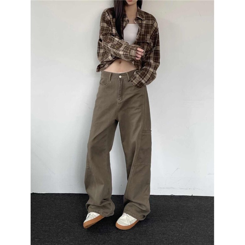 休闲裤子男新款潮牌cleanfit宽松直筒阔腿百搭复古工装裤NZG37，男装工装外套，星座516A