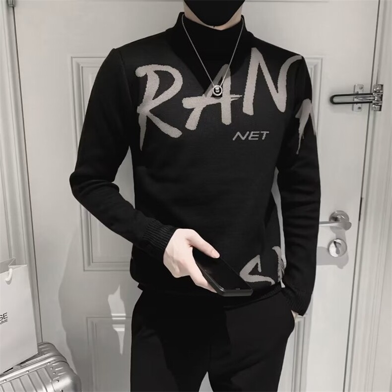 秋冬季新款韩版潮流针织衫毛衣男网红痞帅圆领套头线衣S226,男装针织衫/毛衣,星座1116A-2（原606A-1）
