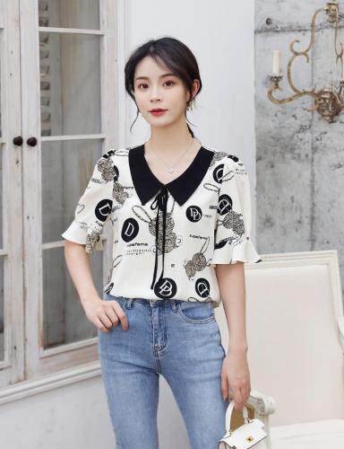 夏季新款小兔子图案小衫，女装，红利秀雅