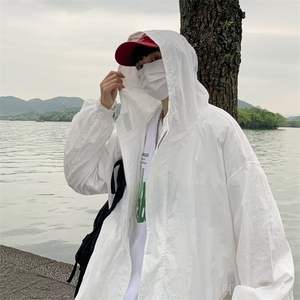 防晒衣薄款潮流户外速干连帽衣服帅气防紫外线宽松外套881P38