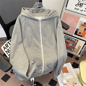 港风秋冬款男连帽卫衣星星闪喷金拉链开衫休闲外套WY127P50