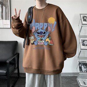 圆领卫衣男大码加厚加绒长袖t恤男S6077-P28 加绒款-P33图片