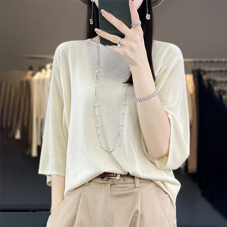 2025年夏季新款篇幅袖女士上衣,女装蕾丝衫/雪纺衫,丽特绒