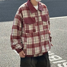 小香风夹克男女韩版潮流格子百搭宽松2024冬季ins外套W6301-P70，男装夹克，星座412-2