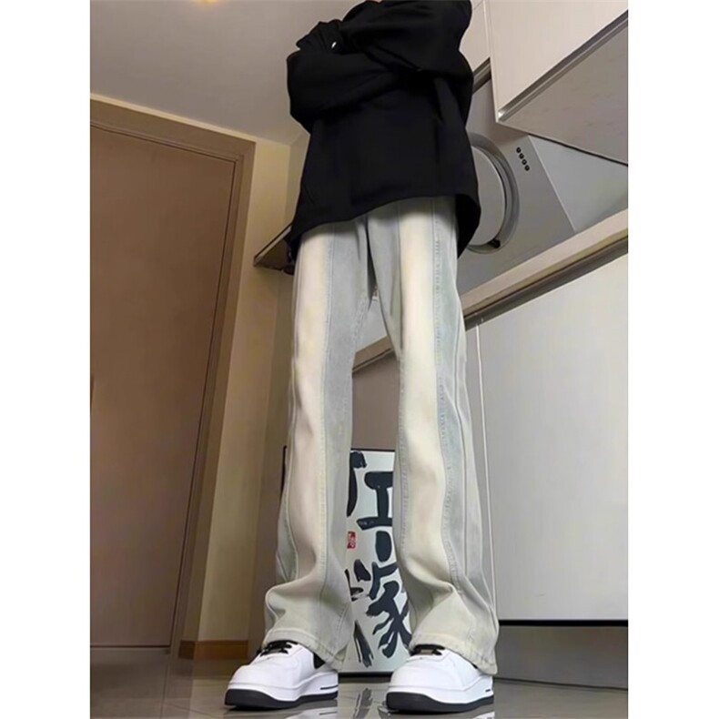 1506/Q88170/P50百搭弹力牛仔裤男美式高街裤微喇痞帅休闲长裤,男装牛仔裤,星座1506