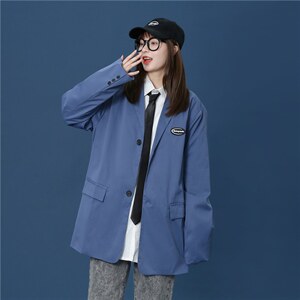 中性秋季宽松百搭休闲翻领西服小西装外套上衣A338-1XF52P75，男装西服套装，电商D325