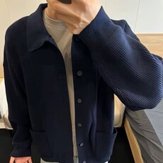 2025秋新品男装黑色宽松版型极简舒适衬衫外套简约休闲衬衫外套，男装衬衫，星座1210-1