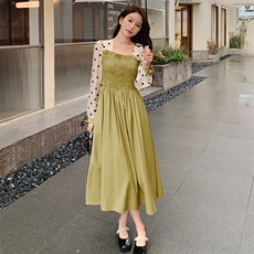 现货，新品韩版拼接连衣裙款号3076，女装连衣裙，浙宝276（原081）