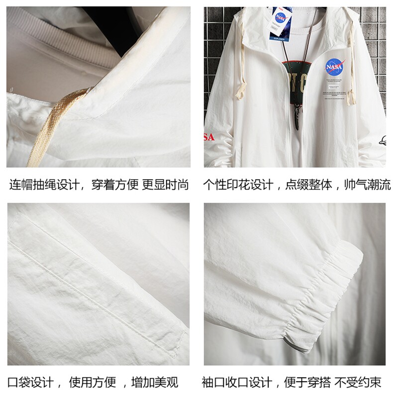 FS63243-P55NASA薄款防晒衣男透气防紫外线钓鱼外套冰丝网格,男装夹克,电商A040A